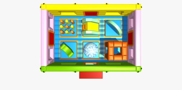 Square Air-Play (4000mm x 4000mm). 85kg, capacity (5 kids).